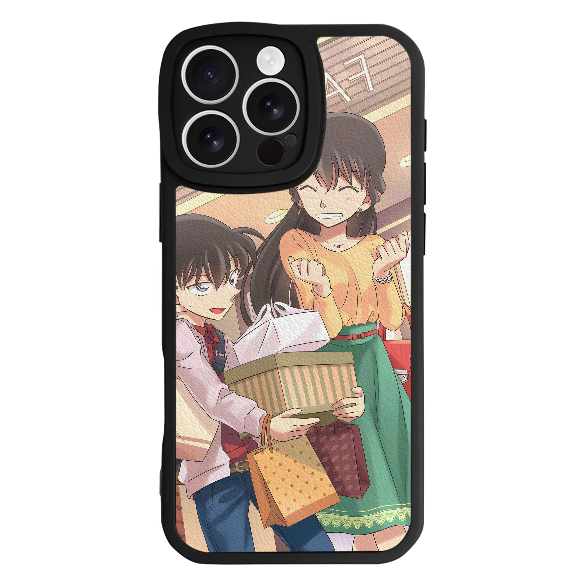 （画像用） 名探偵コナン Detective Conan 【iPhone 16シリーズ対応】シリコンスマホケース（レザー調） 材質：シリコン